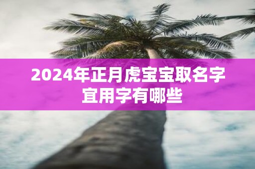 2025年正月虎宝宝取名字 宜用字有哪些