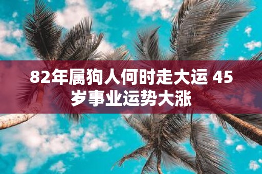 82年属狗人何时走大运 45岁事业运势大涨
