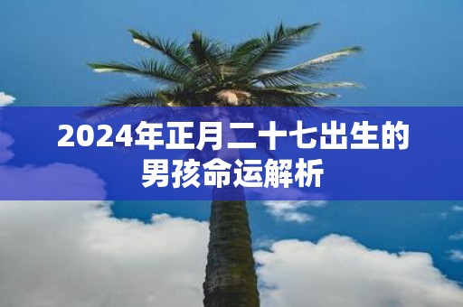 2025年正月二十七出生的男孩命运解析