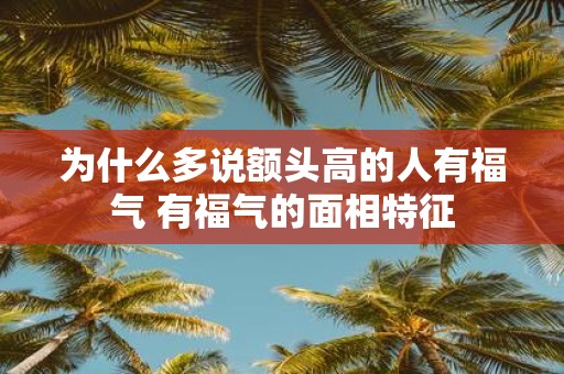 为什么多说额头高的人有福气 有福气的面相特征