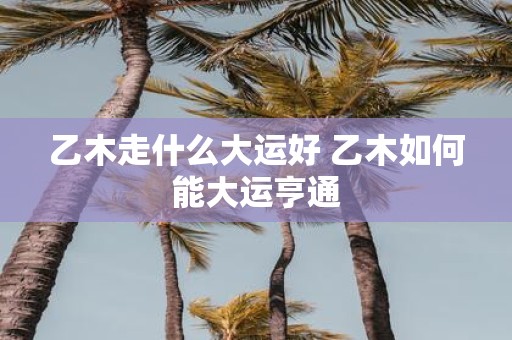 乙木走什么大运好 乙木如何能大运亨通