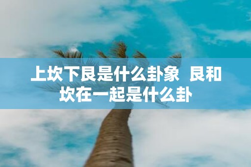 上坎下艮是什么卦象 艮和坎在一起是什么卦
