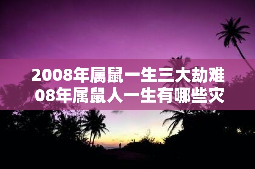 2008年属鼠一生三大劫难 08年属鼠人一生有哪些灾难