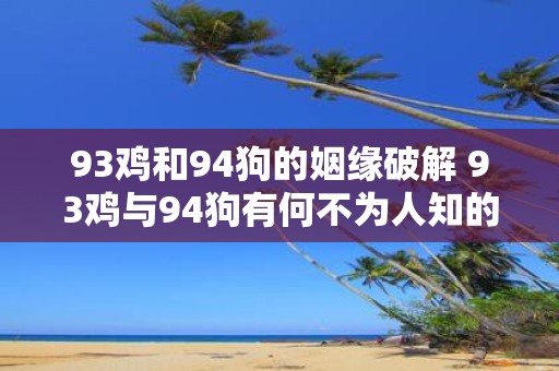 93鸡和94狗的姻缘破解 93鸡与94狗有何不为人知的故事