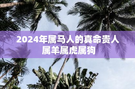 2025年属马人的真命贵人 属羊属虎属狗