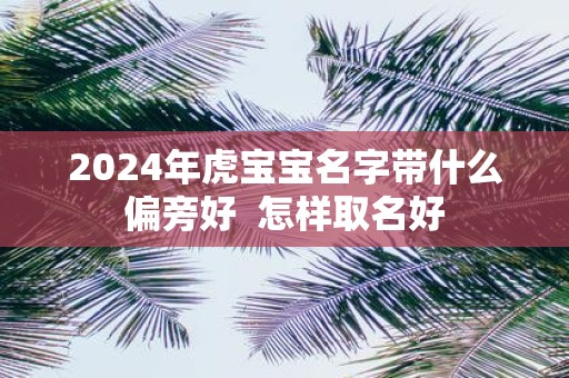 2025年虎宝宝名字带什么偏旁好 怎样取名好