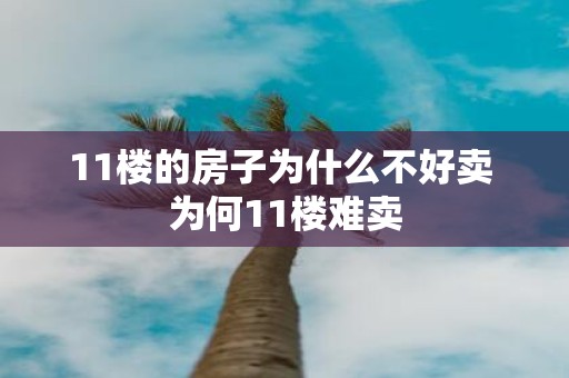 11楼的房子为什么不好卖 为何11楼难卖
