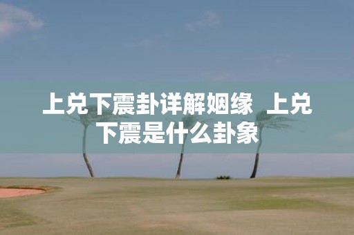 上兑下震卦详解姻缘 上兑下震是什么卦象