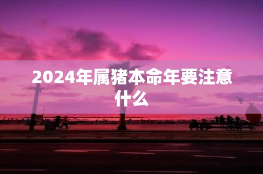 2025年属猪本命年要注意什么