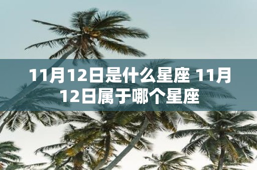 11月12日是什么星座 11月12日属于哪个星座