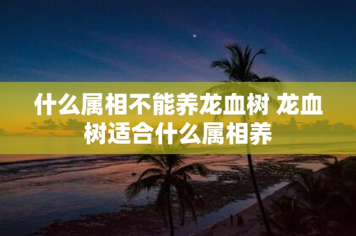 什么属相不能养龙血树 龙血树适合什么属相养