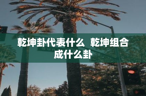 乾坤卦代表什么 乾坤组合成什么卦