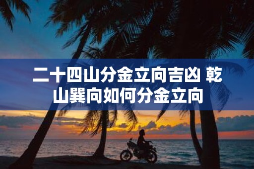 二十四山分金立向吉凶 乾山巽向如何分金立向