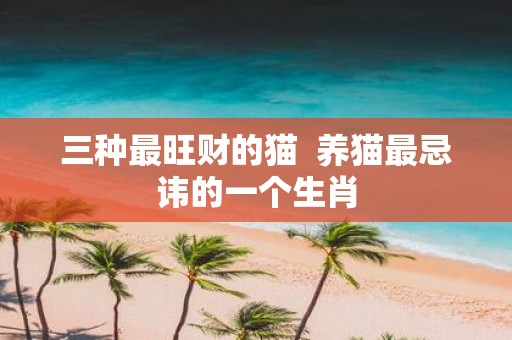 三种最旺财的猫 养猫最忌讳的一个生肖