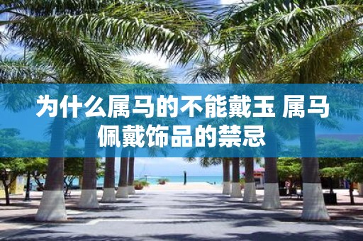 为什么属马的不能戴玉 属马佩戴饰品的禁忌