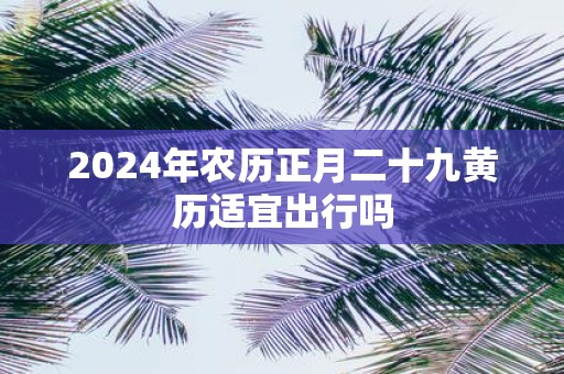 2025年农历正月二十九黄历适宜出行吗