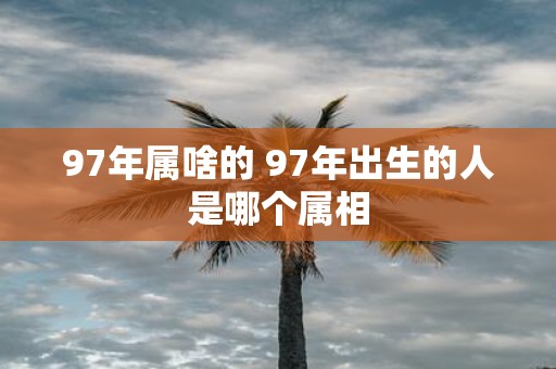 97年属啥的 97年出生的人是哪个属相