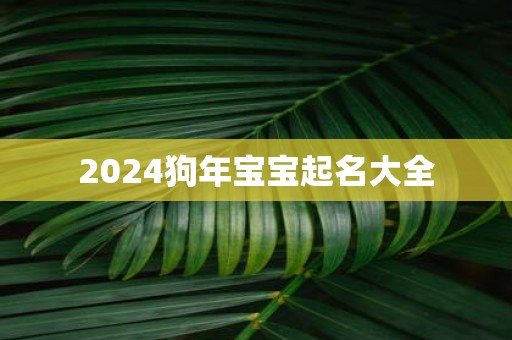 2025狗年宝宝起名大全