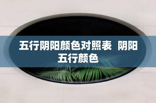 五行阴阳颜色对照表 阴阳五行颜色