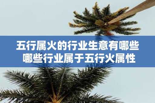 五行属火的行业生意有哪些 哪些行业属于五行火属性
