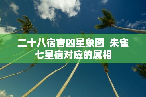 二十八宿吉凶星象图 朱雀七星宿对应的属相