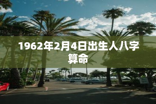 1962年2月4日出生人八字算命