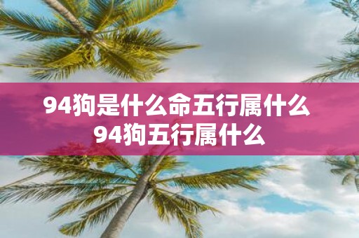 94狗是什么命五行属什么 94狗五行属什么
