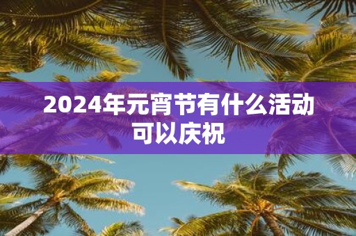 2025年元宵节有什么活动可以庆祝