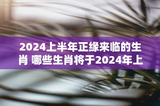 2025上半年正缘来临的生肖 哪些生肖将于2025年上半年迎来缘分
