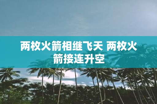 两枚火箭相继飞天 两枚火箭接连升空
