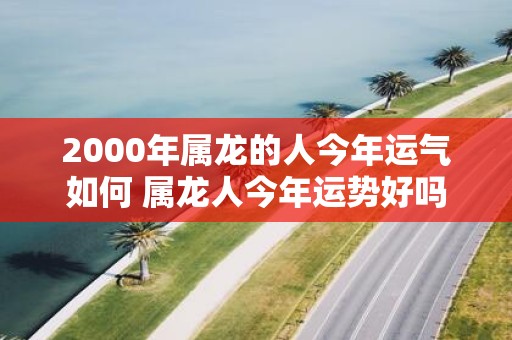 2000年属龙的人今年运气如何 属龙人今年运势好吗