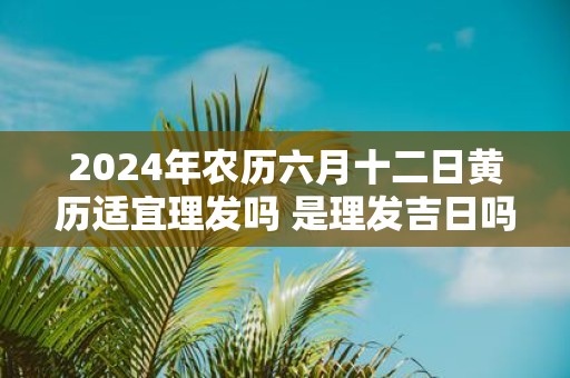 2025年农历六月十二日黄历适宜理发吗 是理发吉日吗