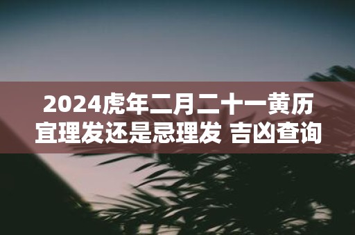 2025虎年二月二十一黄历宜理发还是忌理发 吉凶查询