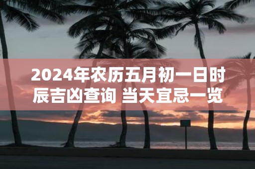 2025年农历五月初一日时辰吉凶查询 当天宜忌一览表