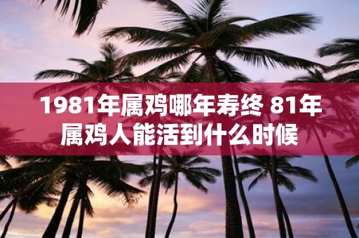 1981年属鸡哪年寿终 81年属鸡人能活到什么时候