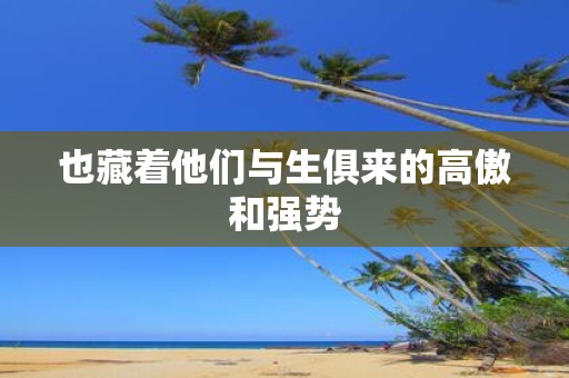 也藏着他们与生俱来的高傲和强势