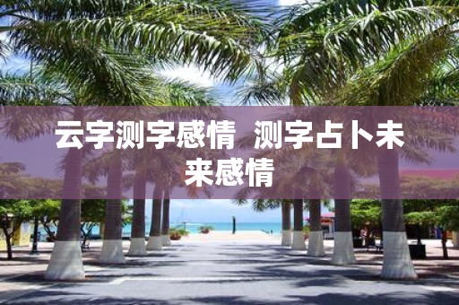 云字测字感情 测字占卜未来感情