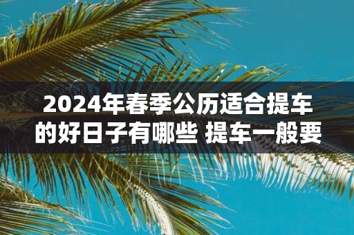 2025年春季公历适合提车的好日子有哪些 提车一般要多久