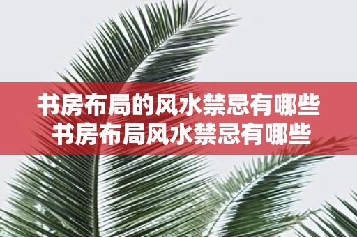 书房布局的风水禁忌有哪些 书房布局风水禁忌有哪些