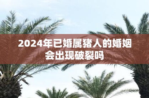 2025年已婚属猪人的婚姻会出现破裂吗