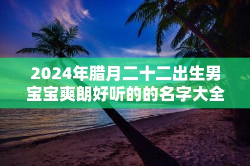 2025年腊月二十二出生男宝宝爽朗好听的的名字大全