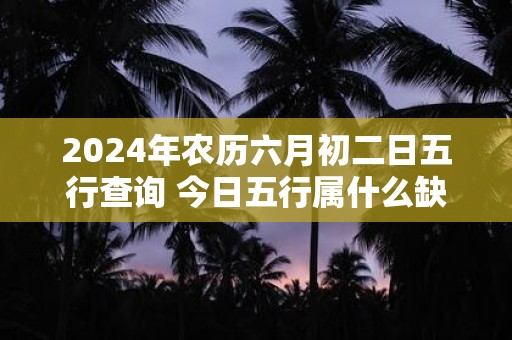 2025年农历六月初二日五行查询 今日五行属什么缺什么