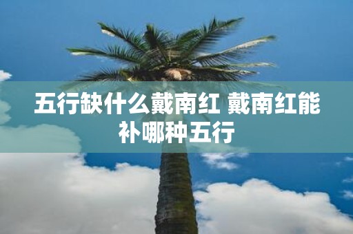 五行缺什么戴南红 戴南红能补哪种五行
