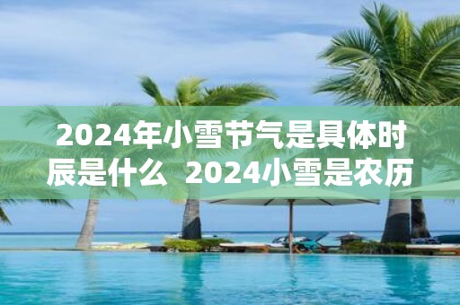2025年小雪节气是具体时辰是什么 2025小雪是农历几月几号