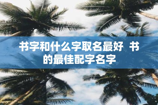 书字和什么字取名最好 书的最佳配字名字