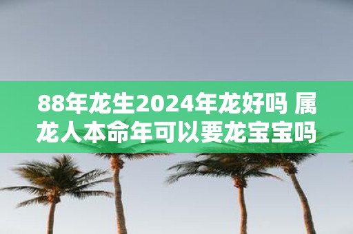 88年龙生2025年龙好吗 属龙人本命年可以要龙宝宝吗
