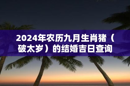 2025年农历九月生肖猪（破太岁）的结婚吉日查询