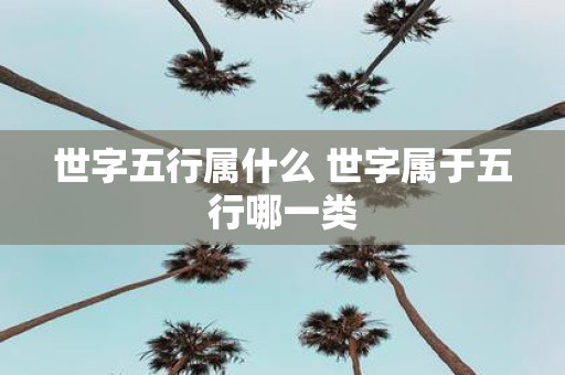 世字五行属什么 世字属于五行哪一类