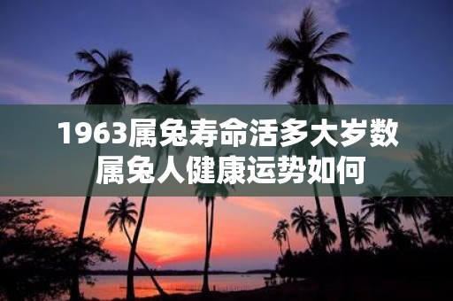 1963属兔寿命活多大岁数 属兔人健康运势如何