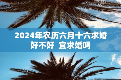 2025年农历六月十六求婚好不好 宜求婚吗